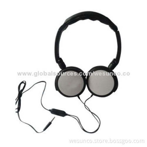Foldable wired mobile headset with mic and good-end PU earpad